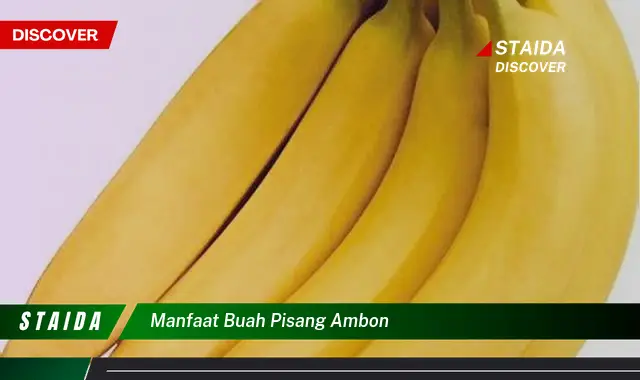 manfaat buah pisang ambon