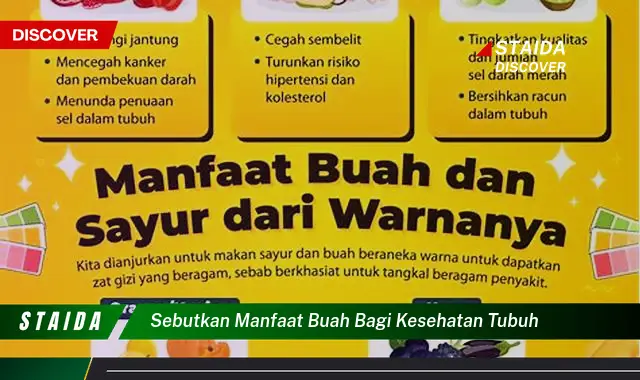 sebutkan manfaat buah bagi kesehatan tubuh