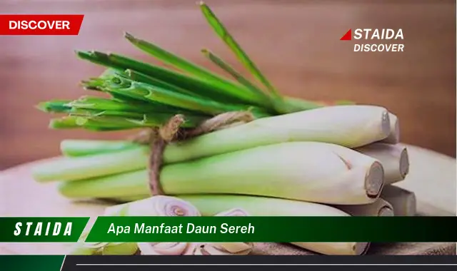 apa manfaat daun sereh