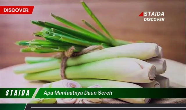 apa manfaatnya daun sereh