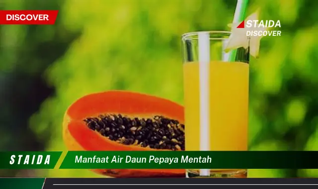 manfaat air daun pepaya mentah